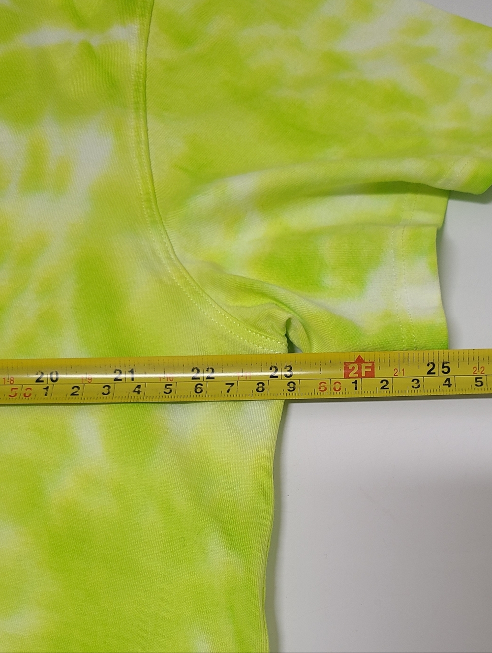 Lululemon All Yours Cropped Cotton T-Shirt Marmoleado Tie Dye Eccentric Lime 10 - Picture 7 of 8